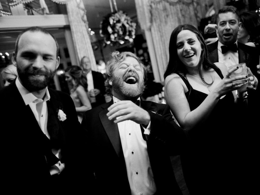 nashville wedding venue belle meade country club with groom laughing 