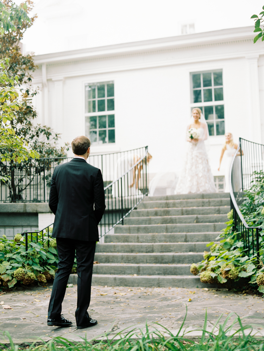 First Look in Belle Meade Tennessee Wedding