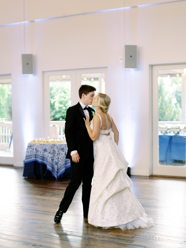 Couple shares their romantic, coordinated first dance at modern wedding venue in Nashville, TN