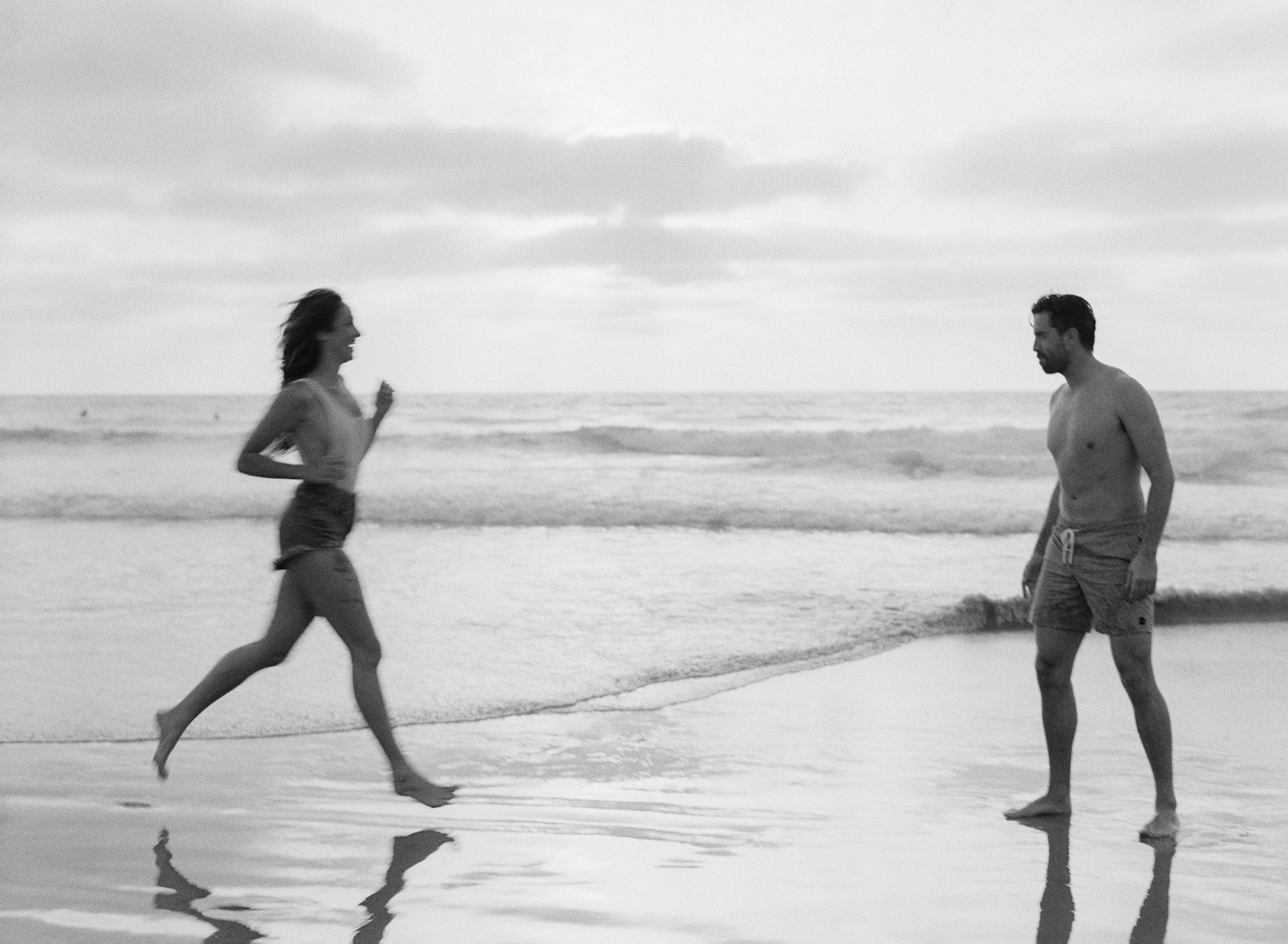 romantic, timeless beach engagement photographs with life