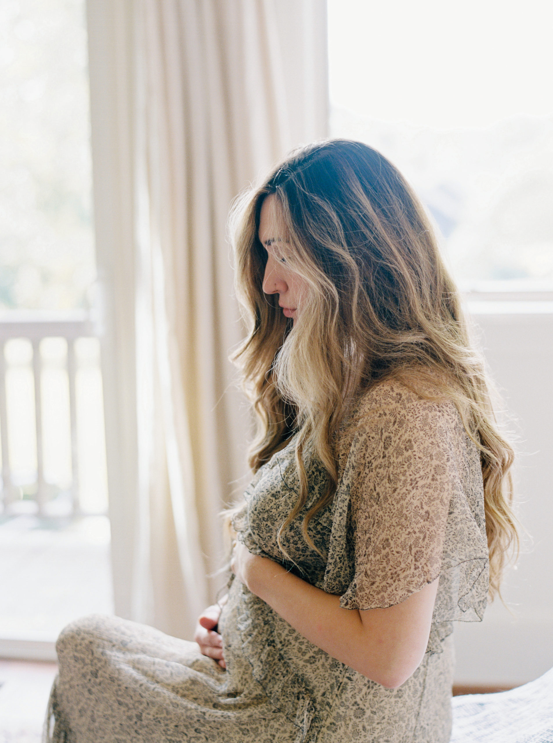 In Home Maternity Session on Medium Format Film | Tennessee Photographer 